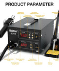 2 In 1 Hot Air Rework And Soldering Iron Station Pro Grade 700W SMD ESD Safe Soldering Kit for mobile phone and laptop repair