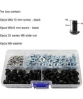 All In One Aluminum 2020 T Slot Hardware Set With M6x8 And M6x10 Screws M6 Nuts And Washers For 2020 2040 20 Series Extrusions