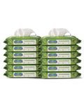 Aloe Based Personal Cleansing Wipes For Sensitive Skin, Scented, Large 8 By 10 Inch Incontinence Wipes, PreMoistened And Alcohol Free, Hypoallergenic, pH Balanced, 68 Count Per Pack, 12 Pack