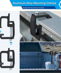 Aluminum alloy truck bed mounting clamp for Universal Truck Bed Flag Pole Mount Kit Featuring Beefy No Drill Hardware.