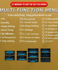 Multi-function menu of Cordless Soldering Station With T12 Handle Fits Milwaukee 18V 20V Battery Includes 5 Solder Tips
