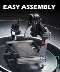 Assembly guide for 3020-PRO Ultra CNC Router Machine With All-Metal Frame And Upgraded 710W Spindle, shown in three steps.