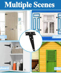 3 Inch Barn Door Hinges 8 Pack Black T Hinges 6Hole 270 Open Angle Weatherproof Outdoor For Shed Chicken Coop With Screws