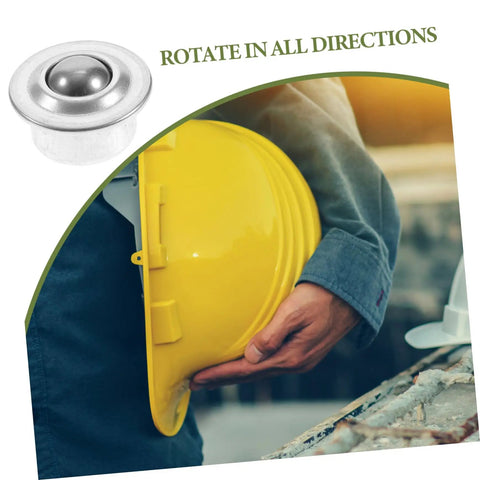 Worker holding hard hat beside 10 Pack Metal Bearing Swivel Casters For Easy Furniture And Workbench Mobility image