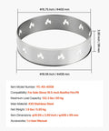 Stainless Steel Fire Pit Stand For Solo Stove Bonfire 19.5 Inch Ring Compatible Smokeless Fire Pit Frame diagram with dimensions