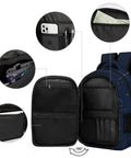 Interior compartments of Galaxy Themed Backpack With Large Capacity For Everyday Use Unisex Durable Polyester Daypack featuring space graphic