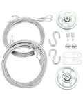 Heavy Duty Garage Door Cable And Pulley Replacement Kit With Two 3 Inch Stationary Pulleys And Two Galvanized Aircraft Cables