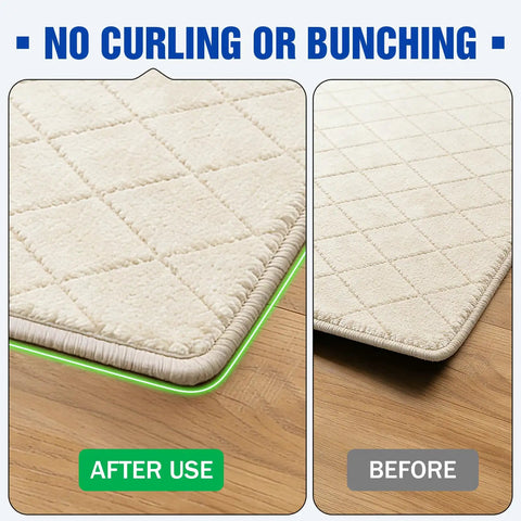 Rug Corner Grippers 8 Pack Triangular Non Slip Tape To Keep Area Rugs Stay Put On Hardwood Floors Reusable Double Sided Carpet Tape For Edges Easy To Trim For Custom Shapes No Damage To Flooring