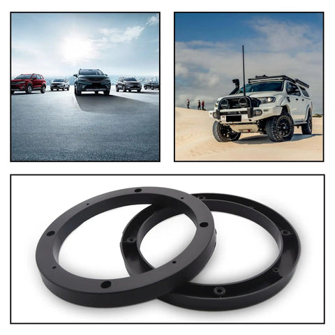 Get Your Sweet Ride Hooked Up With Premium 6.5 Inch Car Speaker Spacer Rings And Mounting Brackets 4 Pack In Sleek Black For A Tight Fit And Knockout Audio Quality