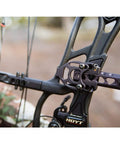 Close-up of XL Quiver Mounting Bracket for Crossbow and Archery Gear, Clearance Boost For Arrow Rest Clearance on bow