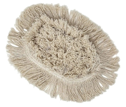 Premium Wedge Dust Mop Refill 10 By 6.5 Inches crafted from washable natural cotton for heavy duty grime fighting.