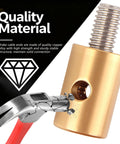 Close-up of copper alloy end cap from 24 Pack Throttle Cable Ends Kit 6mm Solderless End Caps for Car Motorcycle Bicycle