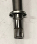 Close-up of 44500-SJK-J00 Beefed-Up Half Shaft Assembly CV Axle Replacement showing polished splined end.