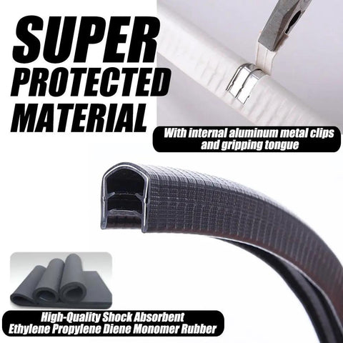 Durable Rubber Deck Protector For Skateboards And Longboards, grippy edge guard detail showing material and internal clips
