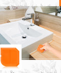 Using Two Piece Caulking Tool Set Silicone Sealant Tools For Kitchen And Bathroom Flooring Sealing Durable Flexible Plastic
