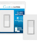 Packaging of Claro Smart Light Switch With Wall Plate For Caseta Lighting 5 Amp Neutral Required Works With Alexa Google Assistant Apple HomeKit