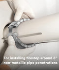 Fire Barrier Ultra Plastic Pipe Device With 3 Inch Metal Collar Assembly for 3 inch non-metallic pipe installation
