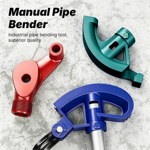 Heavy Duty Conduit Bender Head With Spring Hook Assisted Flex For 3/4 Inch 15Mm Emt Pipe Steel Rigid Metal Tube Electrical Tool Easy Bending Job, featuring various colored bending heads.