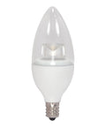 LED Light Bulb 4.5W 120V E12 Candelabra Base 3000K Soft White 290 Degree Beam Clear Glass Replaces 40W Incandescent