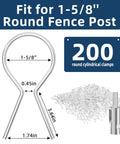 200 Pack 11 Gauge Galvanized Steel Fence Ties For One And Five Eighths Inch Posts Ez Twist Drill Chuck Tool Kit