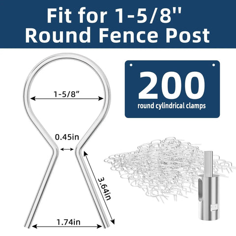 200 Pack 11 Gauge Galvanized Steel Fence Ties For One And Five Eighths Inch Posts Ez Twist Drill Chuck Tool Kit