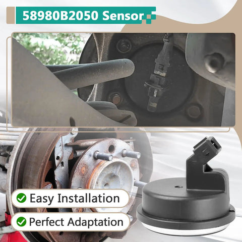 Image showing Heavy Duty 2 Pack Rear Hub Bearing And Abs Speed Sensor 58980B2050 for Kia Soul installation details.