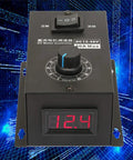 Front view of Beefy DC Motor Speed Controller For Power Projects 12V To 48V 40A PWM Brush Motor Governor with dial and display