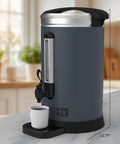 Large Capacity Stainless Steel Coffee Urn 12L Electric Coffee Maker With Double Wall Insulation on a kitchen counter