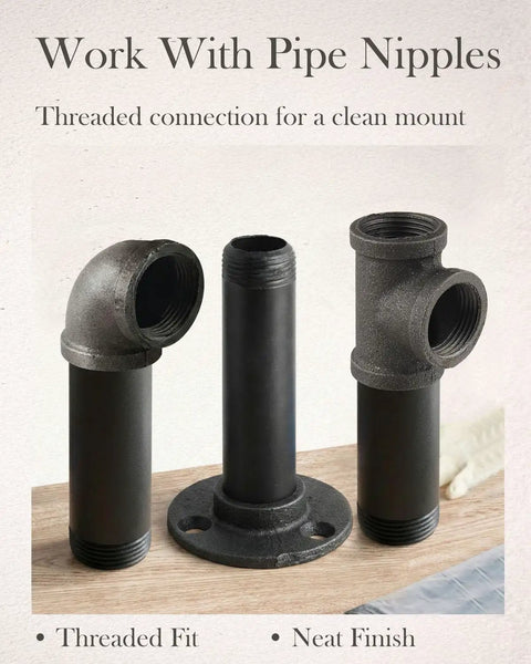 Three Quarter Inch Cast Iron Pipe Fittings Set 30 Piece Kit With Ten Elbows Ten Tees And Ten Flanges Built For Diy Projects