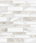 DIY Friendly Peel And Stick Kitchen Backsplash Tiles 12x12 Premium 3D Wall Tiles 10 Sheets in marble pattern