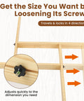 Heavy Duty Solid Wood Router Jig For Cutting Boards, Adjustable Inch Scale Guide with adjustable screws for precise sizing.