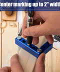 Dead Accurate Mini Center Finder For Woodworking Enthusiasts Featuring A 90 Degree Layout Square With Dowel Pins To Nail Projects Without Breaking A Sweat used for marking center on wood.
