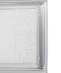 Premier 24x24 aluminum access panel door with textured white panel in a silver frame