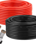 10 AWG Solar Panel Wire 2x50ft 6mm2 Solar Extension Cable Red And Black 84 Strands Tinned Copper PV Wire XLPE Insulated