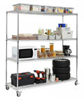 Five Tier Heavy Duty Steel Storage Rack With 250kg Per Shelf Load, Tool Free Assembly, Durable Wire Shelves for home items