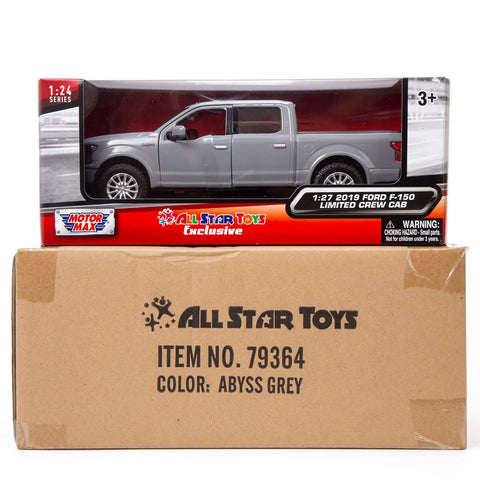 Ford F150 Limited Crew Cab Diecast Model Truck One Twenty Four Scale Abyss Gray With Opening Doors And Detailed Interior Official Licensed Replica For Collectors in packaging