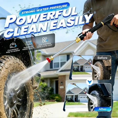 Power Washer Hose Nozzle Kit With 3 Interchangeable Sprayer Heads Adjustable Jet Cone And Fan Patterns for outdoor cleaning