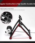 Indoor Bike Trainer Stand With Eight Level Magnetic Resistance For 26 To 28 Inch Wheels featuring thick steel frame and triangular design