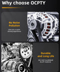 Alternator Replacement For Acura ILX 2.4L 2013 2014 2015 And Honda Civic 2.4L 2012 2013 2014 2015 And Honda CR-V 2.4L 2012 2013 2014 12V 120Amp S7 Pulley Fits 104210-1530 Easy Install Plug And Play with aluminum casing and pulley system