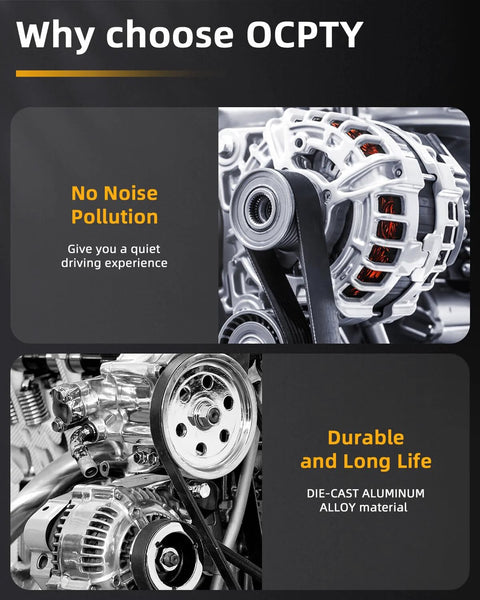 Alternator Replacement For Acura ILX 2.4L 2013 2014 2015 And Honda Civic 2.4L 2012 2013 2014 2015 And Honda CR-V 2.4L 2012 2013 2014 12V 120Amp S7 Pulley Fits 104210-1530 Easy Install Plug And Play with aluminum casing and pulley system