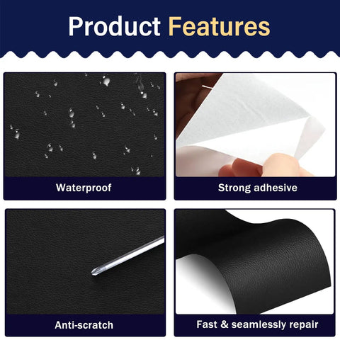 Features of Self Adhesive Leather Repair Patch Tape For Car Seats And Furniture, Heavy Duty Vinyl Repair Patch for Couches and Sofas
