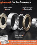 Deep Groove Ball Bearing Kit 72 Pieces In Six Sizes 693ZZ 623ZZ 624ZZ 685ZZ 687ZZ 627ZZ Ultra Value Set For RC Hobby Machining And DIY Projects solid steel bearings shown with grease and dust protection