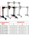 Premium Aluminum Gantry Crane Rated For 2000 Pounds with specifications chart and dimensions for optimal lifting.