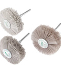 3 Pack Nylon Abrasive Wheel Brush Filament Set With 320 400 600 Grit For Rust Removal, Corrosion Cleanup, Woodworking Polish
