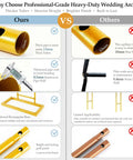 Comparison of Beefy 7 Point 2 Foot By 4 Point 3 Foot Balloon Arch Stand Made Of Metal Pergola Arbors with other stands.