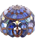 Blue Purple Cloudy Tiffany Style Glass Lamp Shade Replacement 12 By 6 Inch With Cap for Table Lamp Pendant Light Ceiling Fixture