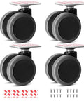 Easy Peasy Peel And Stick Caster Wheels For Trash Cans And Storage Bins With Smooth As Butter Rolling Action And Lightning Fast Setup No Messy Drilling Needed Lightweight One Point Five Inch Swivel Casters In A Solid Four Pack