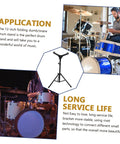 Badass Telescopic Drum Rack Storage Setup For Practice Pads Snare Brackets Collapsible Percussion Shelf Stand Black heavy-duty stand in use.