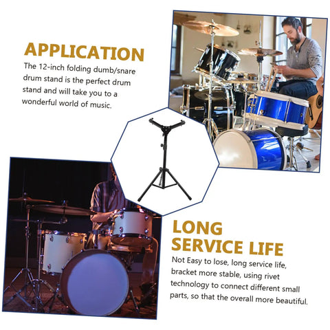 Badass Telescopic Drum Rack Storage Setup For Practice Pads Snare Brackets Collapsible Percussion Shelf Stand Black heavy-duty stand in use.