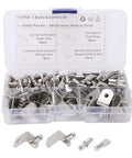113 Piece Shelf Pins Kit with four styles L shaped and cylindrical plated pegs 5mm hole fit for RV cabinets bookshelves